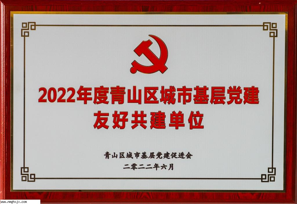 2022年度青山区城市基层党建友好共建单位