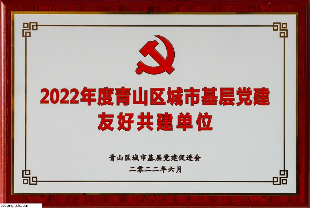 2022年度青山区城市基层党建友好共建单位